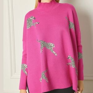 Entro Pink Leopard Sweater